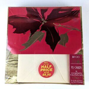 Vintage American Greetings Foil Christmas Cards Set